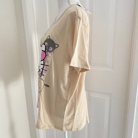 Target Women's Hello Kitty Friends Short Sleeve Graphic T-Shirt Brown Sizes L/XL - Picture 5 of 9